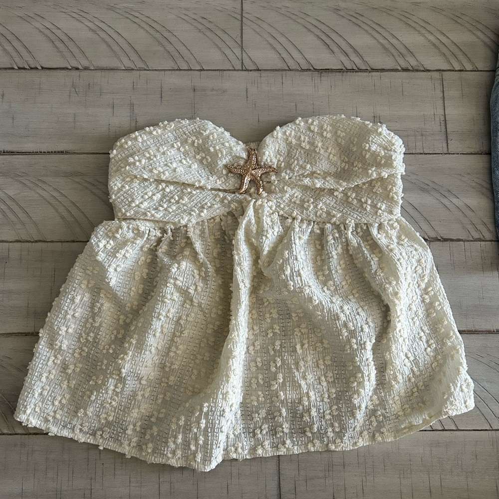 SHEIN Cream Textured Top